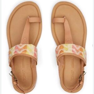 Toms Womens Bree Sling Back Leather Sandals